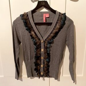 Feather Cardigan- very unique!